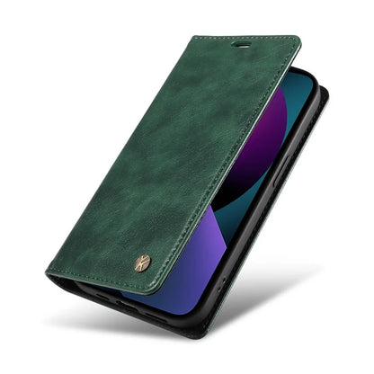 YIKATU YK-006 For iPhone 14 Case Leather Wallet Magnetic Closing Phone Protective Shell