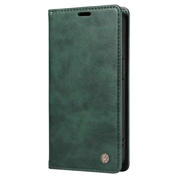 YIKATU YK-006 For iPhone 14 Case Leather Wallet Magnetic Closing Phone Protective Shell