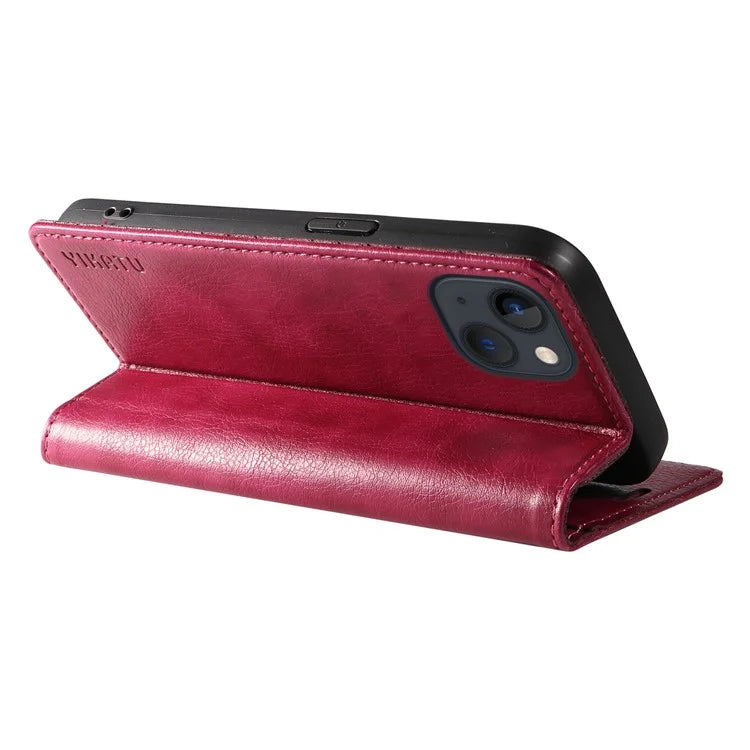 YIKATU YK-006 For iPhone 14 Case Leather Wallet Magnetic Closing Phone Protective Shell