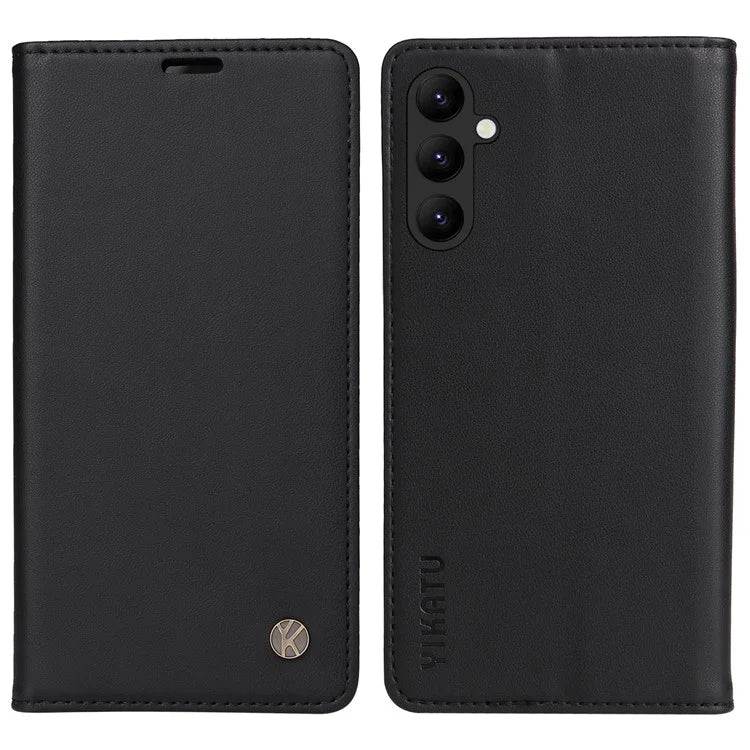 YIKATU YK-001 For Samsung Galaxy A24 4G (162.1 x 77.6 x 8.3mm) Case Magnetic Closing Phone Cover PU Leather Wallet Stand Shell