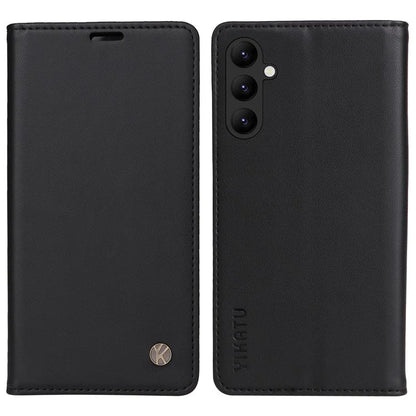 YIKATU YK-001 For Samsung Galaxy A24 4G (162.1 x 77.6 x 8.3mm) Case Magnetic Closing Phone Cover PU Leather Wallet Stand Shell