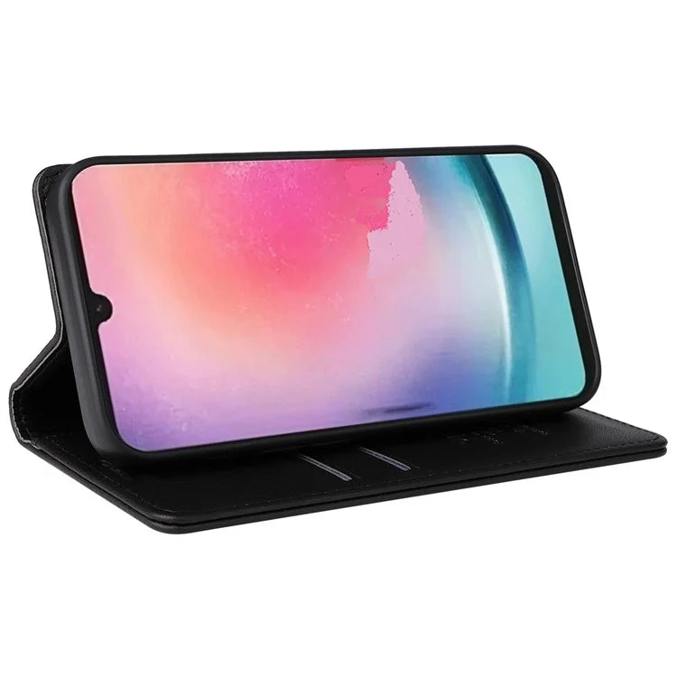 YIKATU YK-001 For Samsung Galaxy A24 4G (162.1 x 77.6 x 8.3mm) Case Magnetic Closing Phone Cover PU Leather Wallet Stand Shell