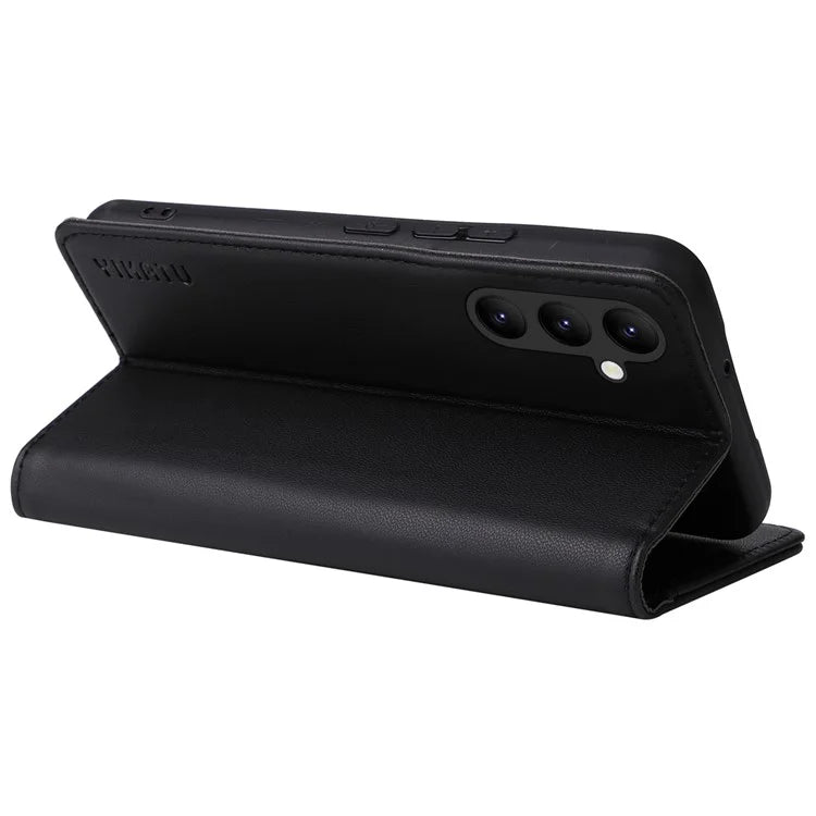 YIKATU YK-001 For Samsung Galaxy A24 4G (162.1 x 77.6 x 8.3mm) Case Magnetic Closing Phone Cover PU Leather Wallet Stand Shell