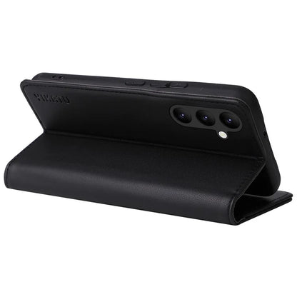 YIKATU YK-001 For Samsung Galaxy A24 4G (162.1 x 77.6 x 8.3mm) Case Magnetic Closing Phone Cover PU Leather Wallet Stand Shell