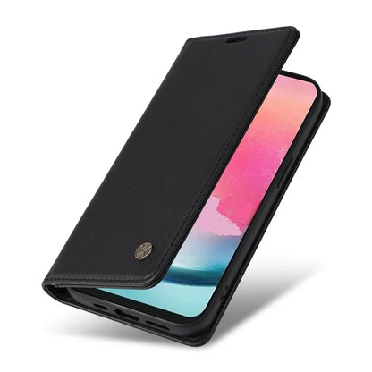 YIKATU YK-001 For Samsung Galaxy A24 4G (162.1 x 77.6 x 8.3mm) Case Magnetic Closing Phone Cover PU Leather Wallet Stand Shell