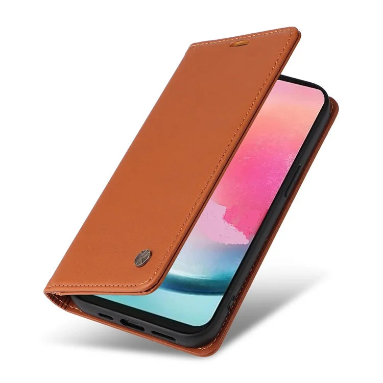 YIKATU YK-001 For Samsung Galaxy A24 4G (162.1 x 77.6 x 8.3mm) Case Magnetic Closing Phone Cover PU Leather Wallet Stand Shell