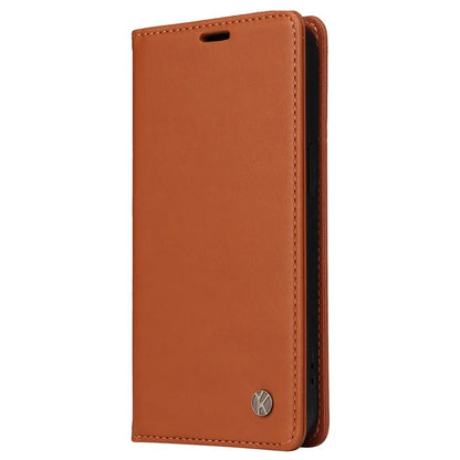 YIKATU YK-001 For Samsung Galaxy A24 4G (162.1 x 77.6 x 8.3mm) Case Magnetic Closing Phone Cover PU Leather Wallet Stand Shell