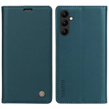 YIKATU YK-001 For Samsung Galaxy A24 4G (162.1 x 77.6 x 8.3mm) Case Magnetic Closing Phone Cover PU Leather Wallet Stand Shell