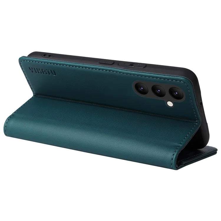 YIKATU YK-001 For Samsung Galaxy A24 4G (162.1 x 77.6 x 8.3mm) Case Magnetic Closing Phone Cover PU Leather Wallet Stand Shell