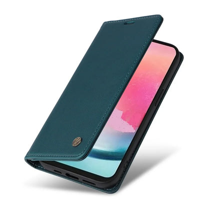 YIKATU YK-001 For Samsung Galaxy A24 4G (162.1 x 77.6 x 8.3mm) Case Magnetic Closing Phone Cover PU Leather Wallet Stand Shell