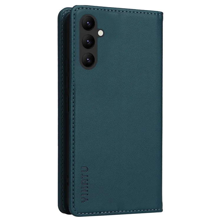 YIKATU YK-001 For Samsung Galaxy A24 4G (162.1 x 77.6 x 8.3mm) Case Magnetic Closing Phone Cover PU Leather Wallet Stand Shell