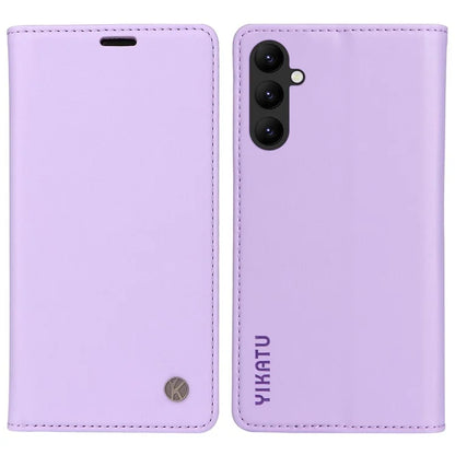YIKATU YK-001 For Samsung Galaxy A24 4G (162.1 x 77.6 x 8.3mm) Case Magnetic Closing Phone Cover PU Leather Wallet Stand Shell