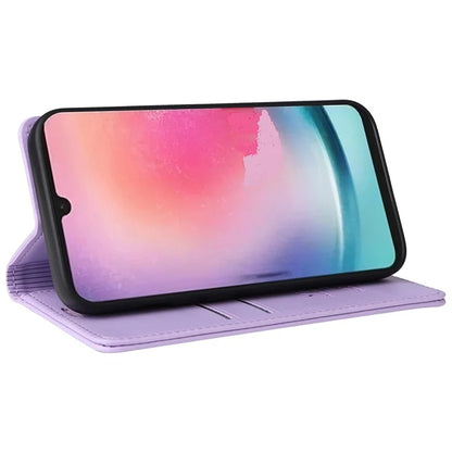 YIKATU YK-001 For Samsung Galaxy A24 4G (162.1 x 77.6 x 8.3mm) Case Magnetic Closing Phone Cover PU Leather Wallet Stand Shell