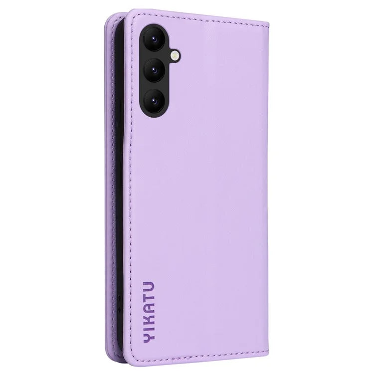 YIKATU YK-001 For Samsung Galaxy A24 4G (162.1 x 77.6 x 8.3mm) Case Magnetic Closing Phone Cover PU Leather Wallet Stand Shell