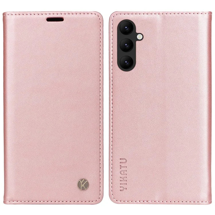 YIKATU YK-001 For Samsung Galaxy A24 4G (162.1 x 77.6 x 8.3mm) Case Magnetic Closing Phone Cover PU Leather Wallet Stand Shell
