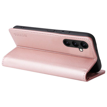 YIKATU YK-001 For Samsung Galaxy A24 4G (162.1 x 77.6 x 8.3mm) Case Magnetic Closing Phone Cover PU Leather Wallet Stand Shell