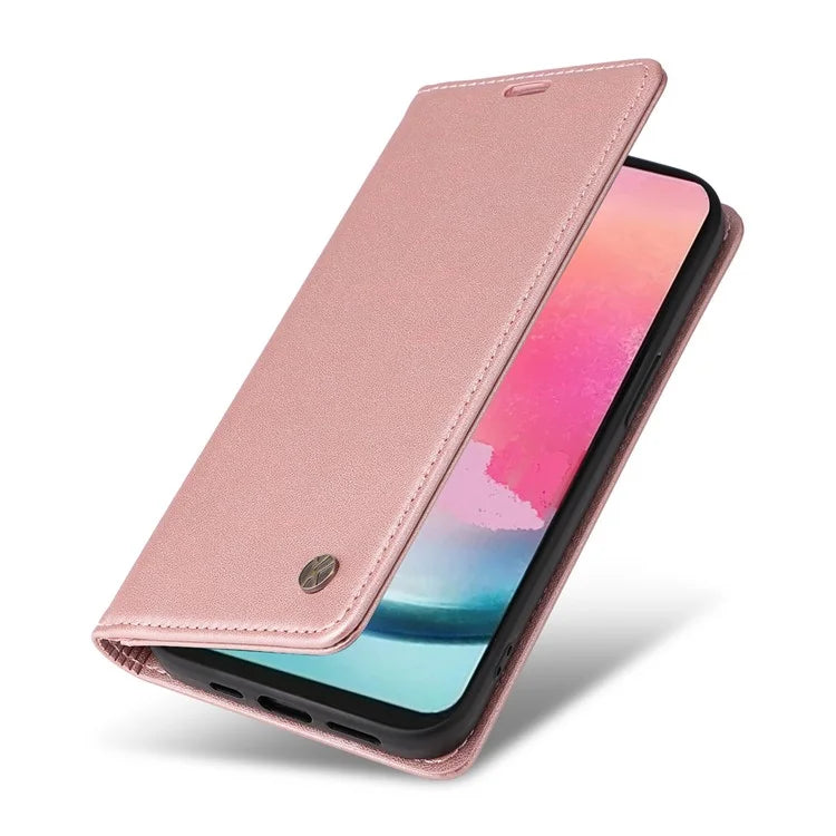 YIKATU YK-001 For Samsung Galaxy A24 4G (162.1 x 77.6 x 8.3mm) Case Magnetic Closing Phone Cover PU Leather Wallet Stand Shell