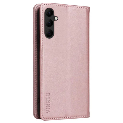 YIKATU YK-001 For Samsung Galaxy A24 4G (162.1 x 77.6 x 8.3mm) Case Magnetic Closing Phone Cover PU Leather Wallet Stand Shell