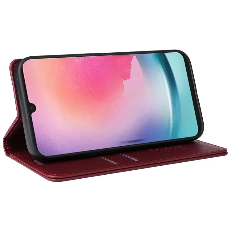 YIKATU YK-001 For Samsung Galaxy A24 4G (162.1 x 77.6 x 8.3mm) Case Magnetic Closing Phone Cover PU Leather Wallet Stand Shell