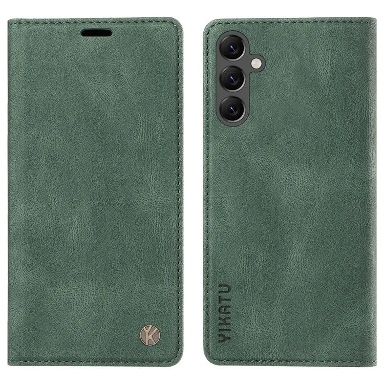 YIKATU YK-004 For Samsung Galaxy A24 4G (162.1 x 77.6 x 8.3mm) Case Magnetic PU Leather Stand Wallet Phone Cover