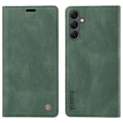 YIKATU YK-004 For Samsung Galaxy A24 4G (162.1 x 77.6 x 8.3mm) Case Magnetic PU Leather Stand Wallet Phone Cover