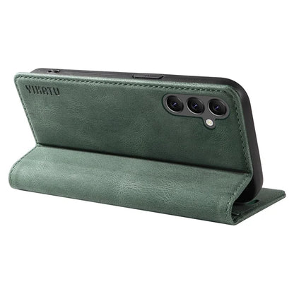 YIKATU YK-004 For Samsung Galaxy A24 4G (162.1 x 77.6 x 8.3mm) Case Magnetic PU Leather Stand Wallet Phone Cover