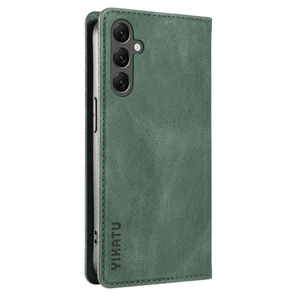 YIKATU YK-004 For Samsung Galaxy A24 4G (162.1 x 77.6 x 8.3mm) Case Magnetic PU Leather Stand Wallet Phone Cover