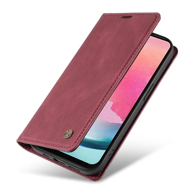 YIKATU YK-004 For Samsung Galaxy A24 4G (162.1 x 77.6 x 8.3mm) Case Magnetic PU Leather Stand Wallet Phone Cover