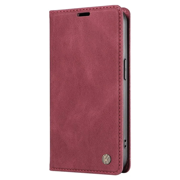YIKATU YK-004 For Samsung Galaxy A24 4G (162.1 x 77.6 x 8.3mm) Case Magnetic PU Leather Stand Wallet Phone Cover