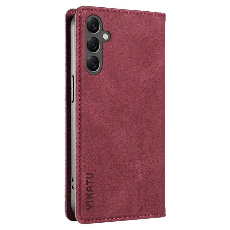 YIKATU YK-004 For Samsung Galaxy A24 4G (162.1 x 77.6 x 8.3mm) Case Magnetic PU Leather Stand Wallet Phone Cover