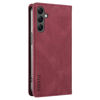 YIKATU YK-004 For Samsung Galaxy A24 4G (162.1 x 77.6 x 8.3mm) Case Magnetic PU Leather Stand Wallet Phone Cover