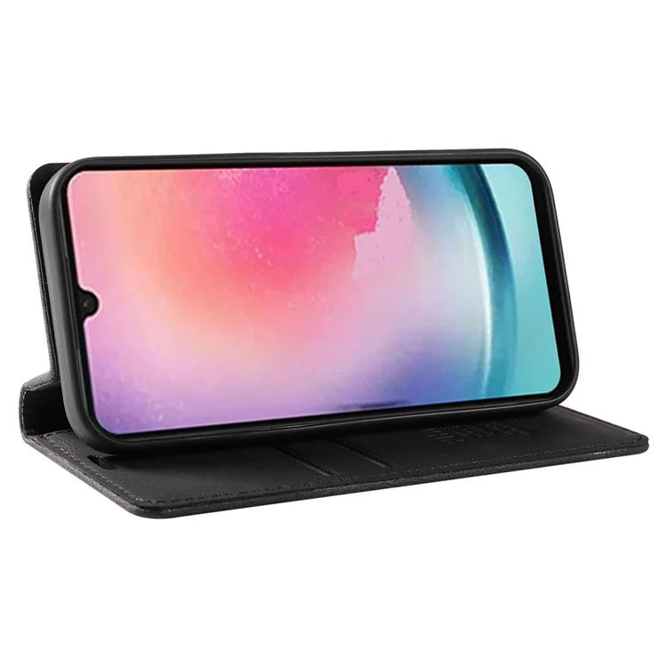 YIKATU YK-004 For Samsung Galaxy A24 4G (162.1 x 77.6 x 8.3mm) Case Magnetic PU Leather Stand Wallet Phone Cover