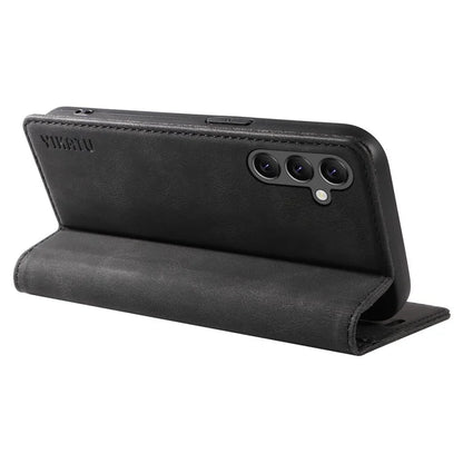 YIKATU YK-004 For Samsung Galaxy A24 4G (162.1 x 77.6 x 8.3mm) Case Magnetic PU Leather Stand Wallet Phone Cover