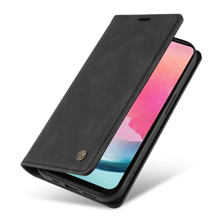 YIKATU YK-004 For Samsung Galaxy A24 4G (162.1 x 77.6 x 8.3mm) Case Magnetic PU Leather Stand Wallet Phone Cover