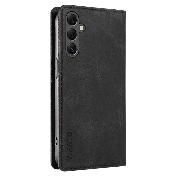 YIKATU YK-004 For Samsung Galaxy A24 4G (162.1 x 77.6 x 8.3mm) Case Magnetic PU Leather Stand Wallet Phone Cover