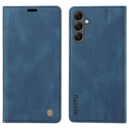 YIKATU YK-004 For Samsung Galaxy A24 4G (162.1 x 77.6 x 8.3mm) Case Magnetic PU Leather Stand Wallet Phone Cover
