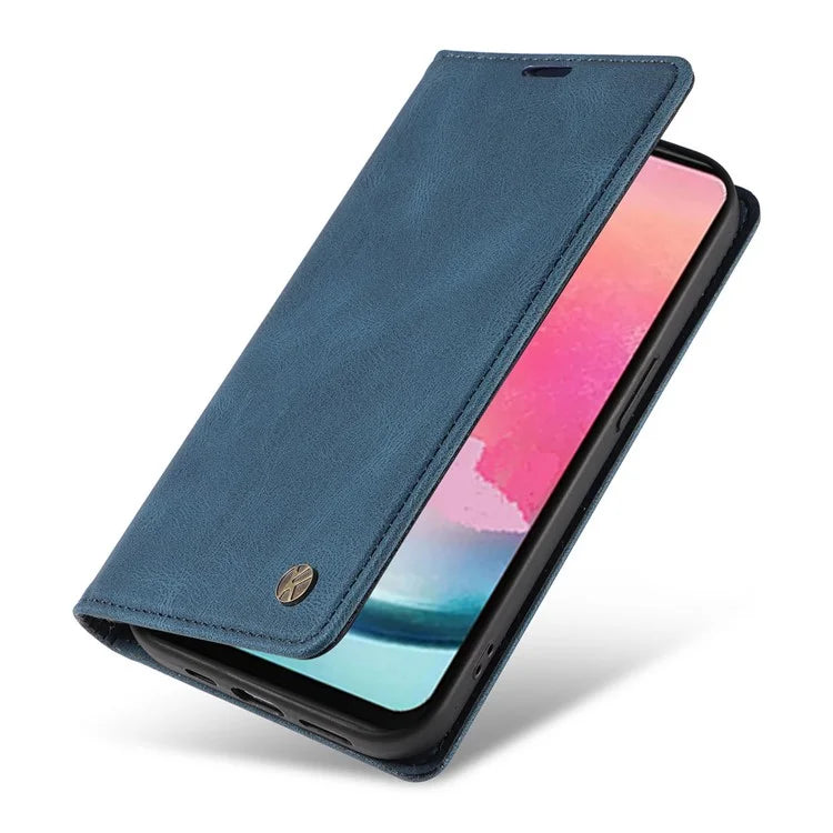 YIKATU YK-004 For Samsung Galaxy A24 4G (162.1 x 77.6 x 8.3mm) Case Magnetic PU Leather Stand Wallet Phone Cover