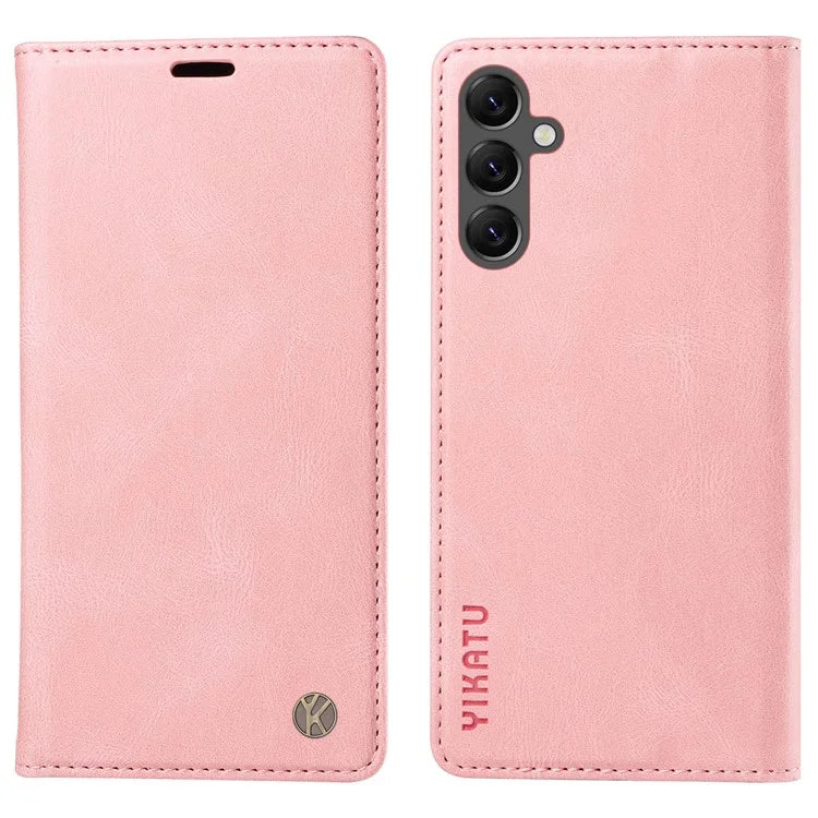 YIKATU YK-004 For Samsung Galaxy A24 4G (162.1 x 77.6 x 8.3mm) Case Magnetic PU Leather Stand Wallet Phone Cover