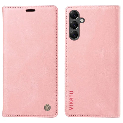 YIKATU YK-004 For Samsung Galaxy A24 4G (162.1 x 77.6 x 8.3mm) Case Magnetic PU Leather Stand Wallet Phone Cover