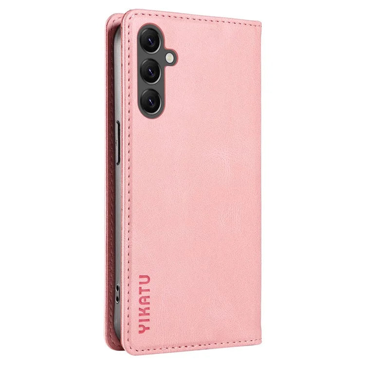 YIKATU YK-004 For Samsung Galaxy A24 4G (162.1 x 77.6 x 8.3mm) Case Magnetic PU Leather Stand Wallet Phone Cover
