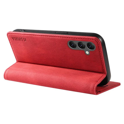 YIKATU YK-004 For Samsung Galaxy A24 4G (162.1 x 77.6 x 8.3mm) Case Magnetic PU Leather Stand Wallet Phone Cover