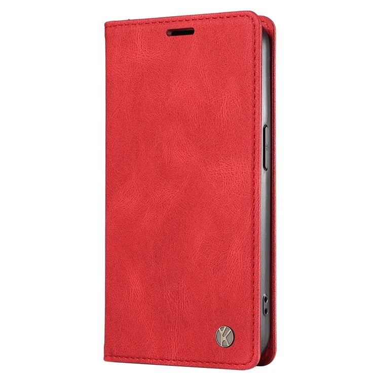 YIKATU YK-004 For Samsung Galaxy A24 4G (162.1 x 77.6 x 8.3mm) Case Magnetic PU Leather Stand Wallet Phone Cover