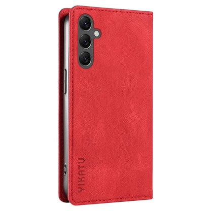 YIKATU YK-004 For Samsung Galaxy A24 4G (162.1 x 77.6 x 8.3mm) Case Magnetic PU Leather Stand Wallet Phone Cover