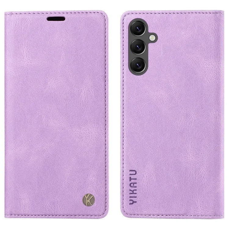 YIKATU YK-004 For Samsung Galaxy A24 4G (162.1 x 77.6 x 8.3mm) Case Magnetic PU Leather Stand Wallet Phone Cover