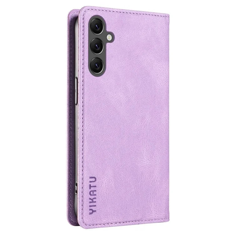 YIKATU YK-004 For Samsung Galaxy A24 4G (162.1 x 77.6 x 8.3mm) Case Magnetic PU Leather Stand Wallet Phone Cover