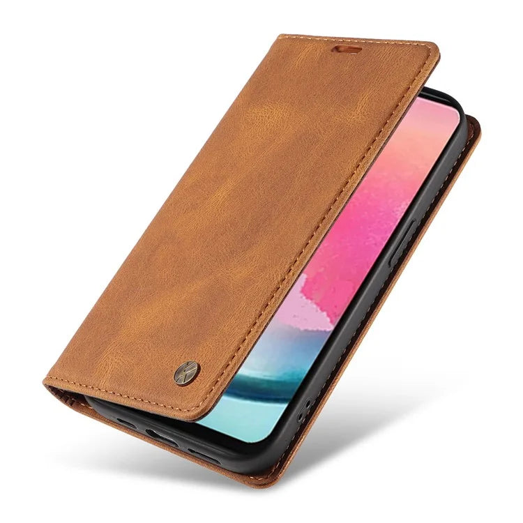 YIKATU YK-004 For Samsung Galaxy A24 4G (162.1 x 77.6 x 8.3mm) Case Magnetic PU Leather Stand Wallet Phone Cover
