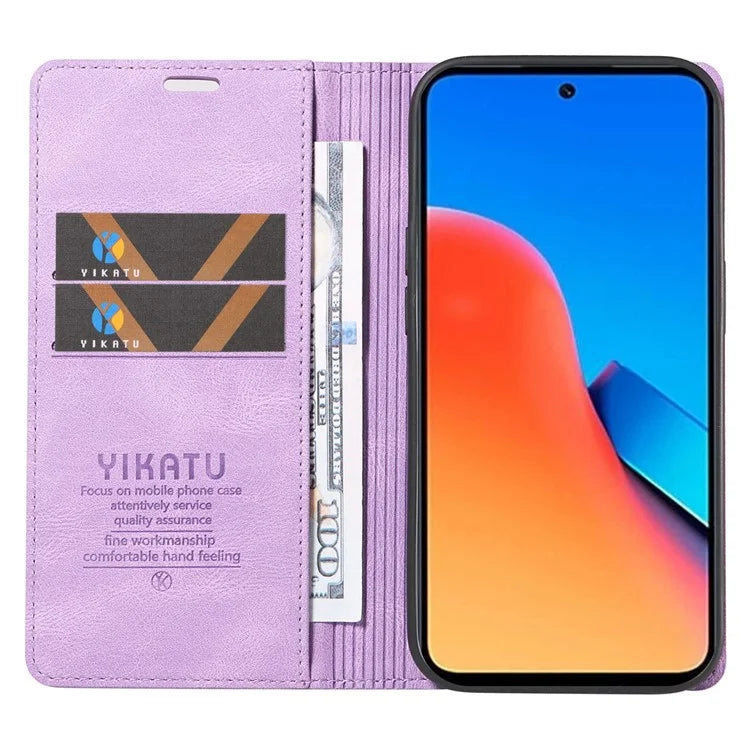 YIKATU YK-004 For Xiaomi Redmi Note 12 4G Case TPU + PU Leather Phone Cover Stand Wallet