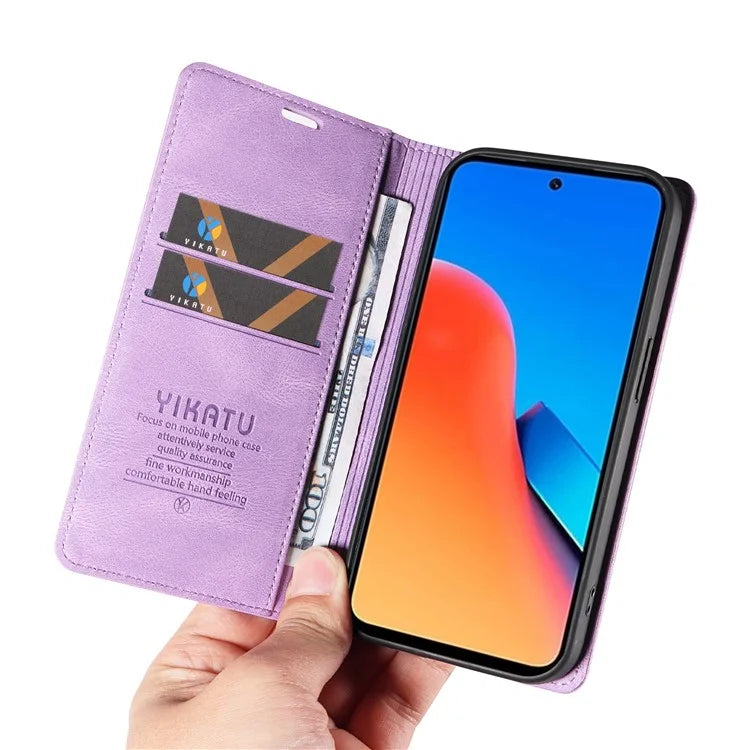 YIKATU YK-004 For Xiaomi Redmi Note 12 4G Case TPU + PU Leather Phone Cover Stand Wallet