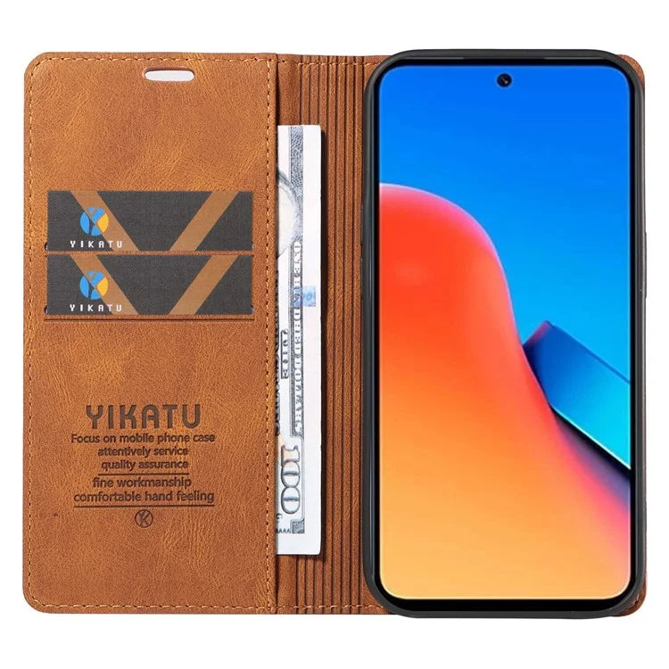 YIKATU YK-004 For Xiaomi Redmi Note 12 4G Case TPU + PU Leather Phone Cover Stand Wallet