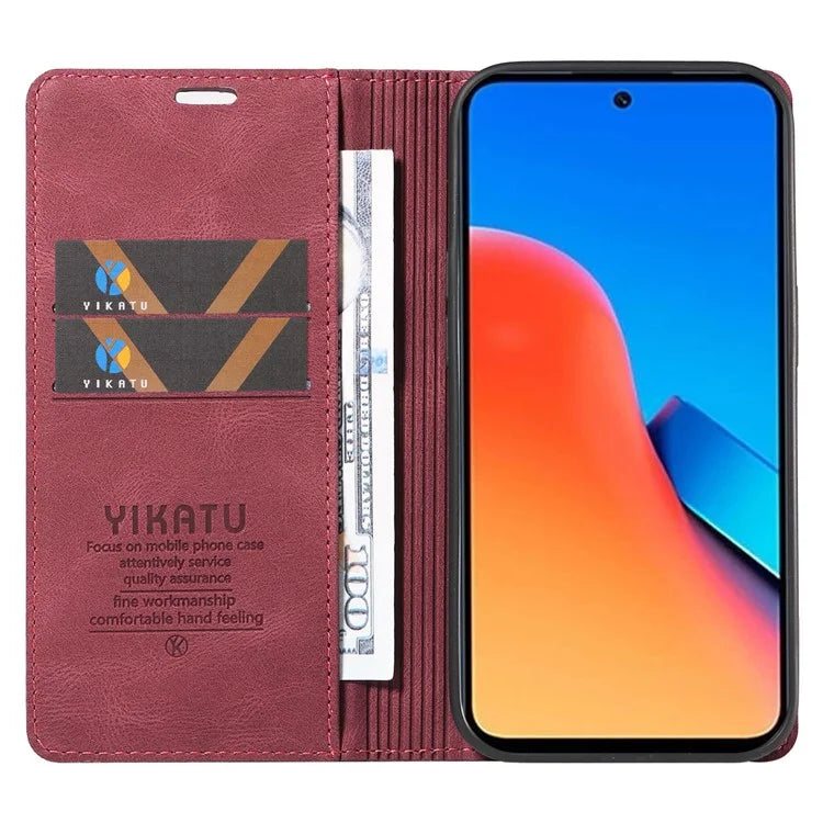 YIKATU YK-004 For Xiaomi Redmi Note 12 4G Case TPU + PU Leather Phone Cover Stand Wallet